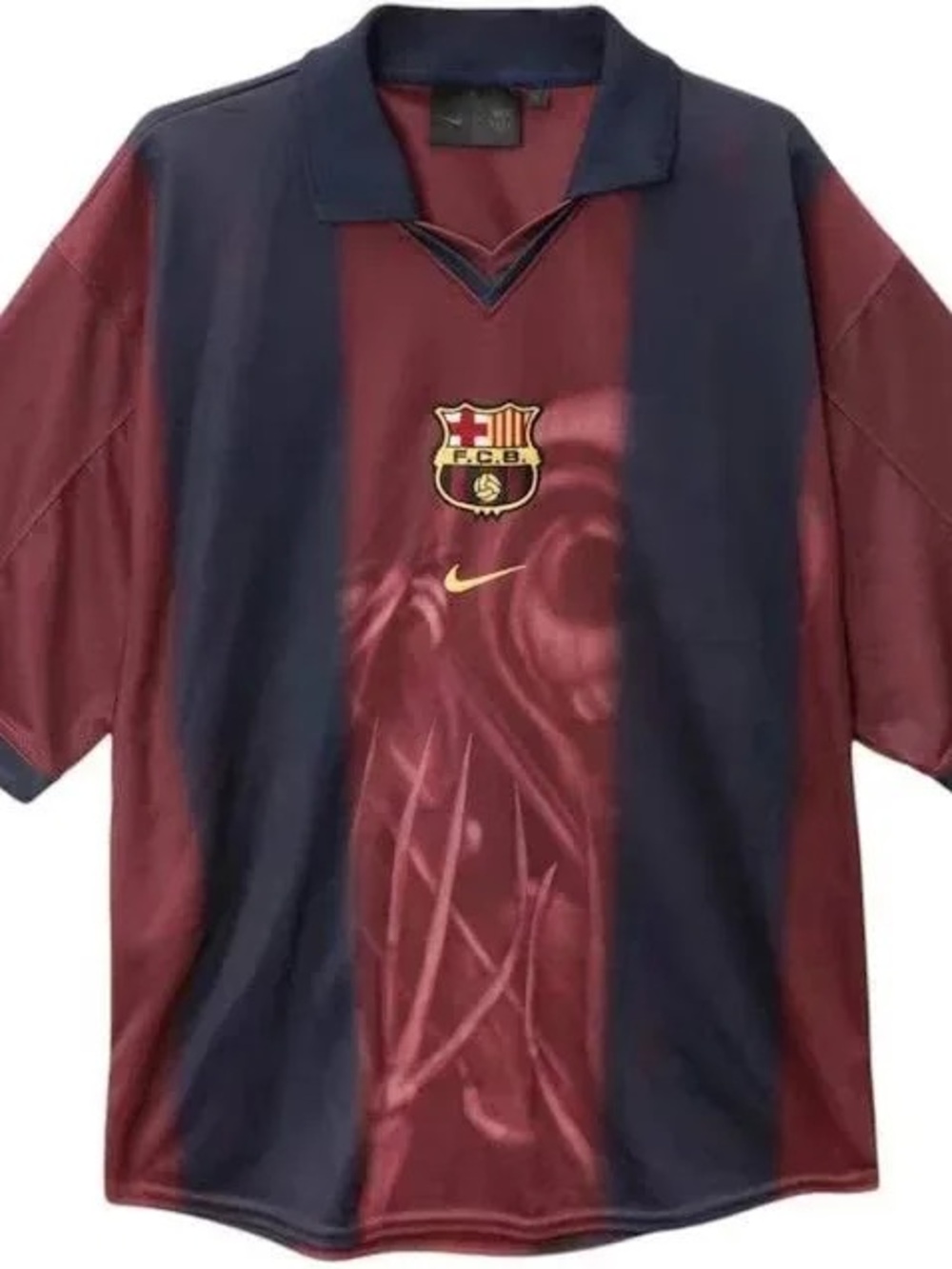 CJ X NIKE X FC BARCELONA RETRO 2000/01 HOME SKELETON JERSEY